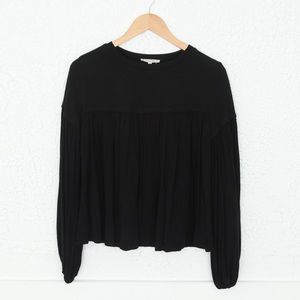 Black Free the Roses Top Size XS